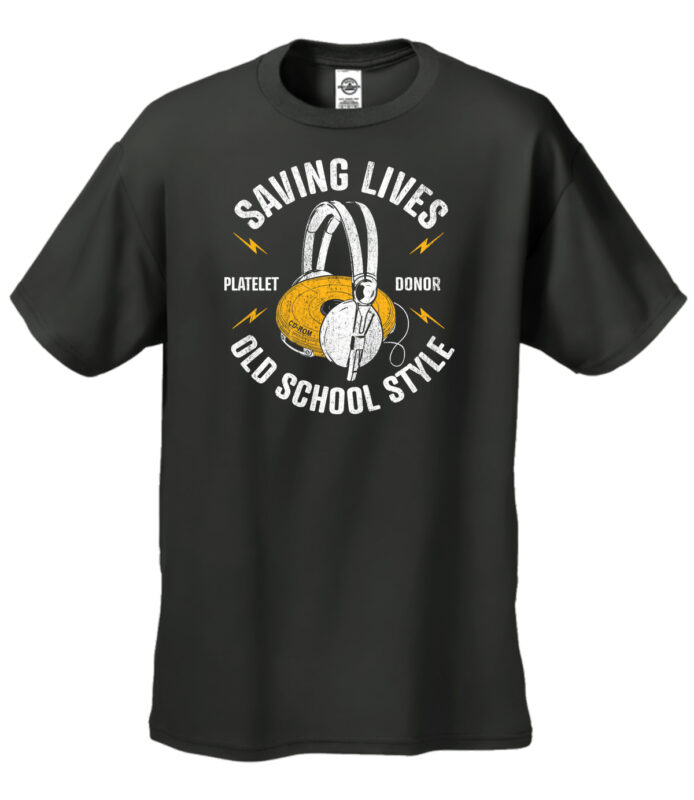 Saving Lives Old School style Platelet donor Charcoal Heather