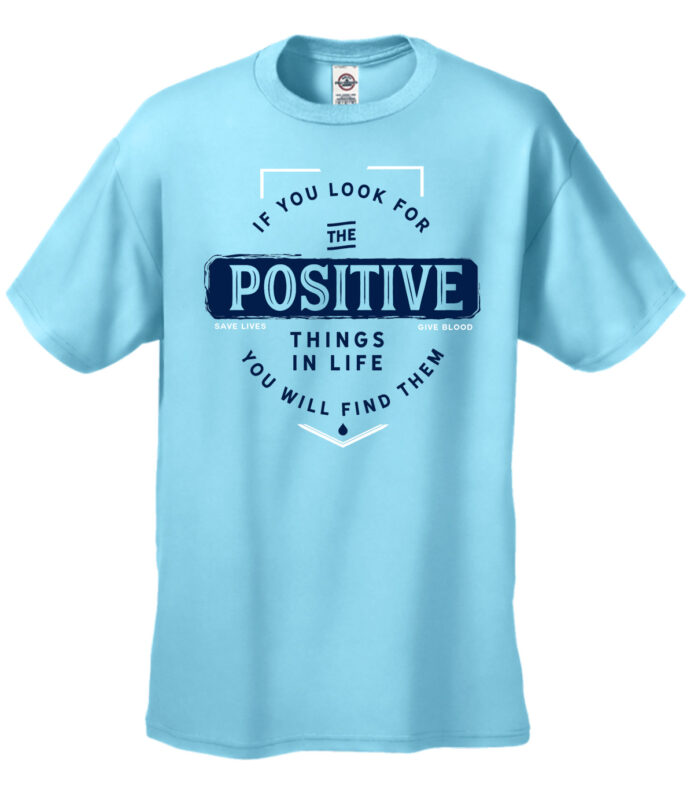 Positive things in life pool blue